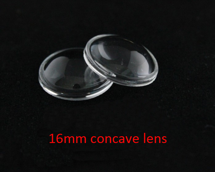 16mm concave glass lens